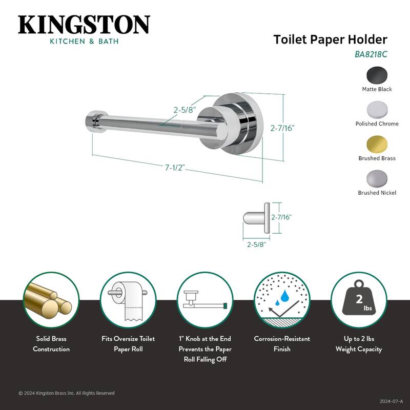 Concord Toilet Paper Holder in Matte Black