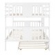 preview thumbnail 8 of 41, Contemporary Full over Full Bunk Bed with Twin Size Trundle and Built-in Ladder, Save Space or Split Into 2 Beds