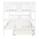 preview thumbnail 6 of 11, Full over Full Bunk Bed with Twin Size Trundle and Ladder, White