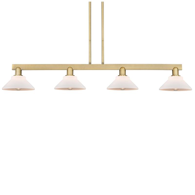 Innovations Lighting 716-4I-8-52 Orwell Linear Orwell 4 Light 52" Wide - Brushed Brass / Matte White