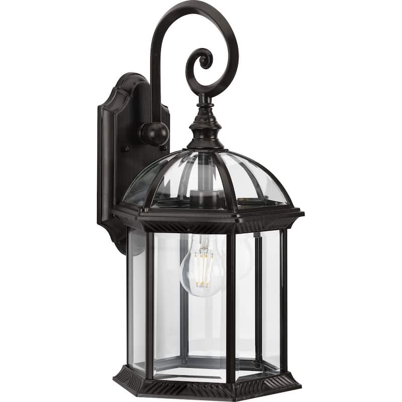 Dillard Collection One-Light Antique Bronze Outdoor Wall Lantern - 9.75 in x 9.5 in x 18.12 in - 9.75 in x 9.5 in x 18.12 in