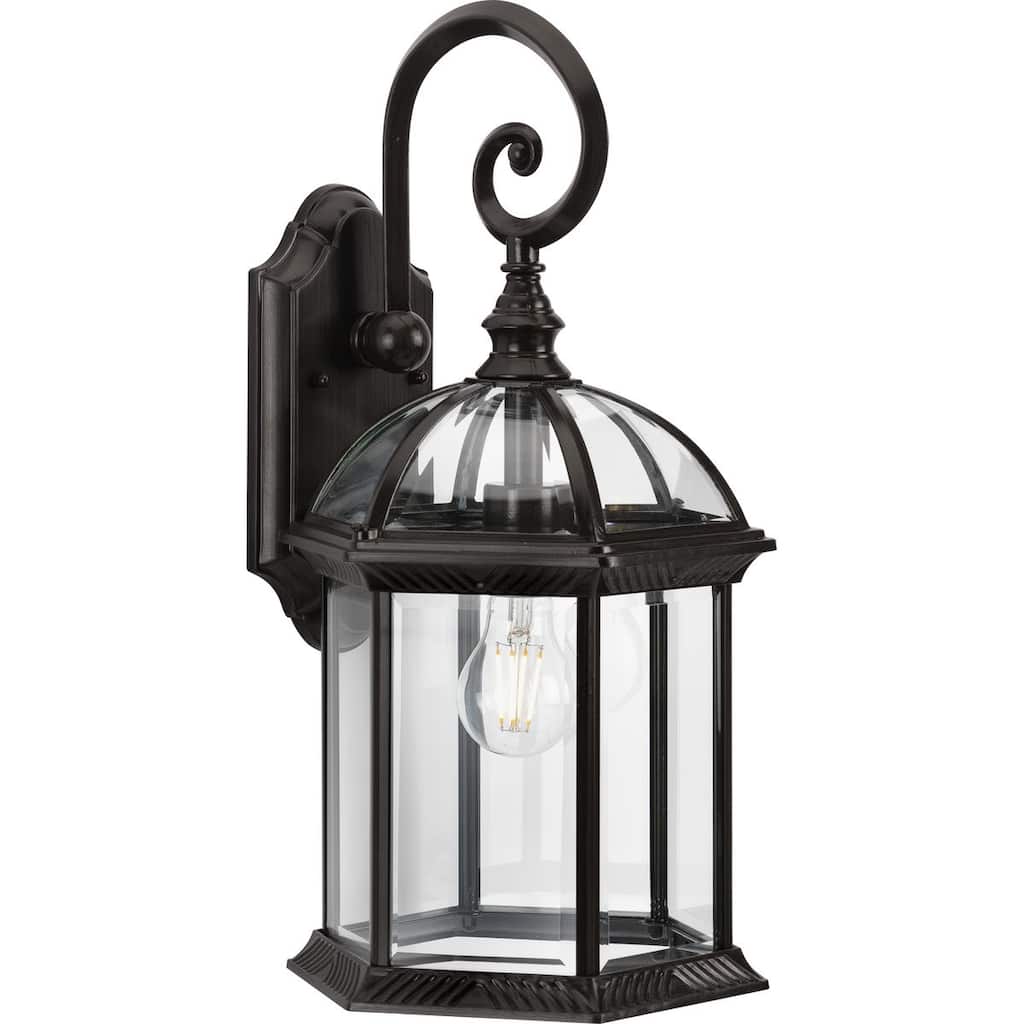 Dillard Collection One-Light Antique Bronze Outdoor Wall Lantern - 9.75 in x 9.5 in x 18.12 in