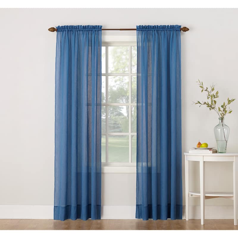 No. 918 Erica Sheer Crushed Voile Single Curtain Panel, Single Panel