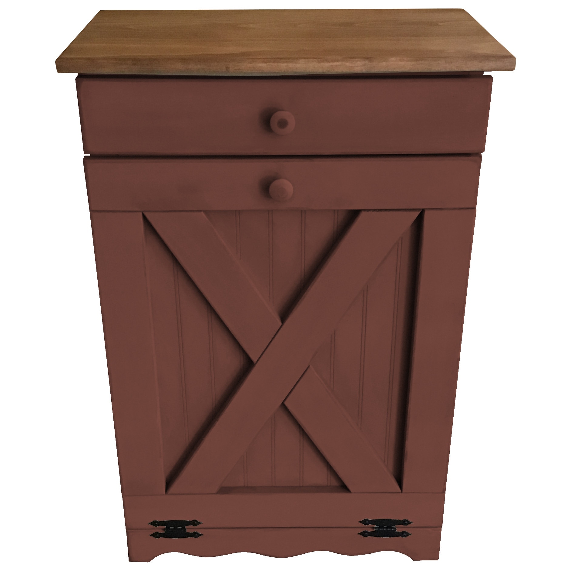 Tall Trash Can Upright Rustic Trash Bin Amish Handmade Made in USA Wooden Trash  Can 