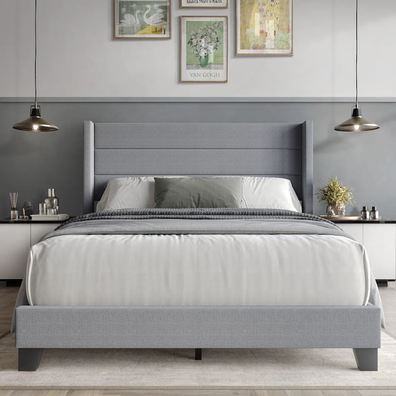 Clayfell Niles Upholstered Panel Bed - Beige - Full