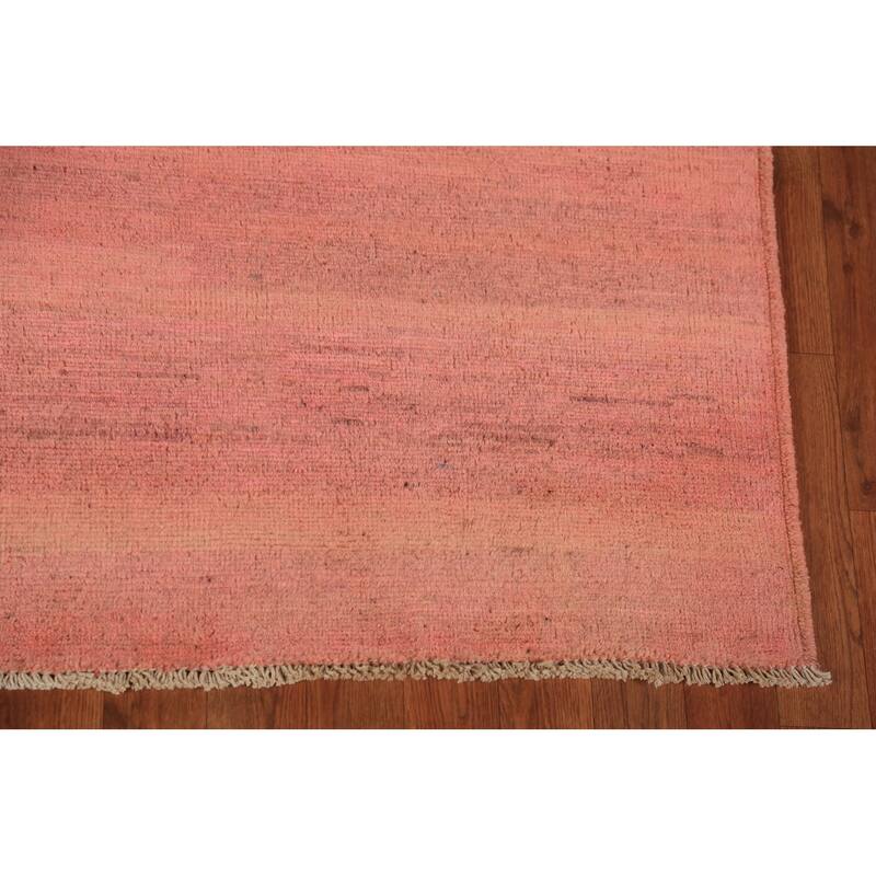 Pink Gabbeh Modern Area Rug Handmade Oriental Wool Carpet - 5'6" x 8'1"