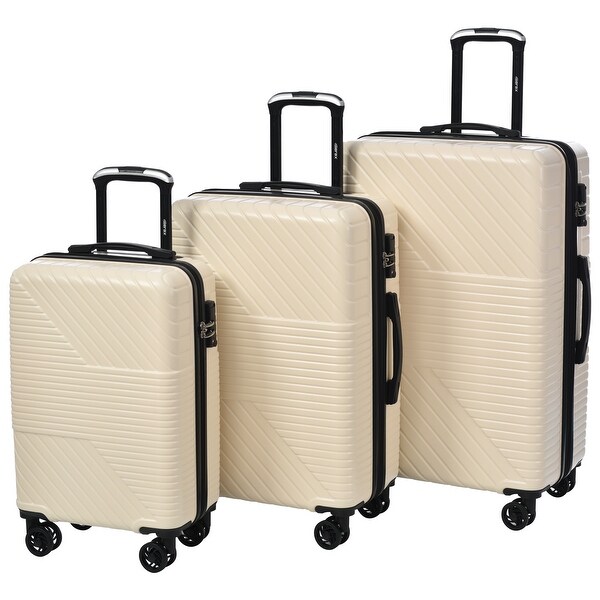 Hardshell Luggage Sets 3 Piece double spinner 8 wheels Suitcase