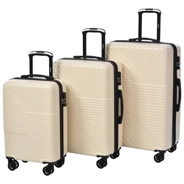 Hardshell Luggage Sets 3 Piece double spinner 8 wheels Suitcase with