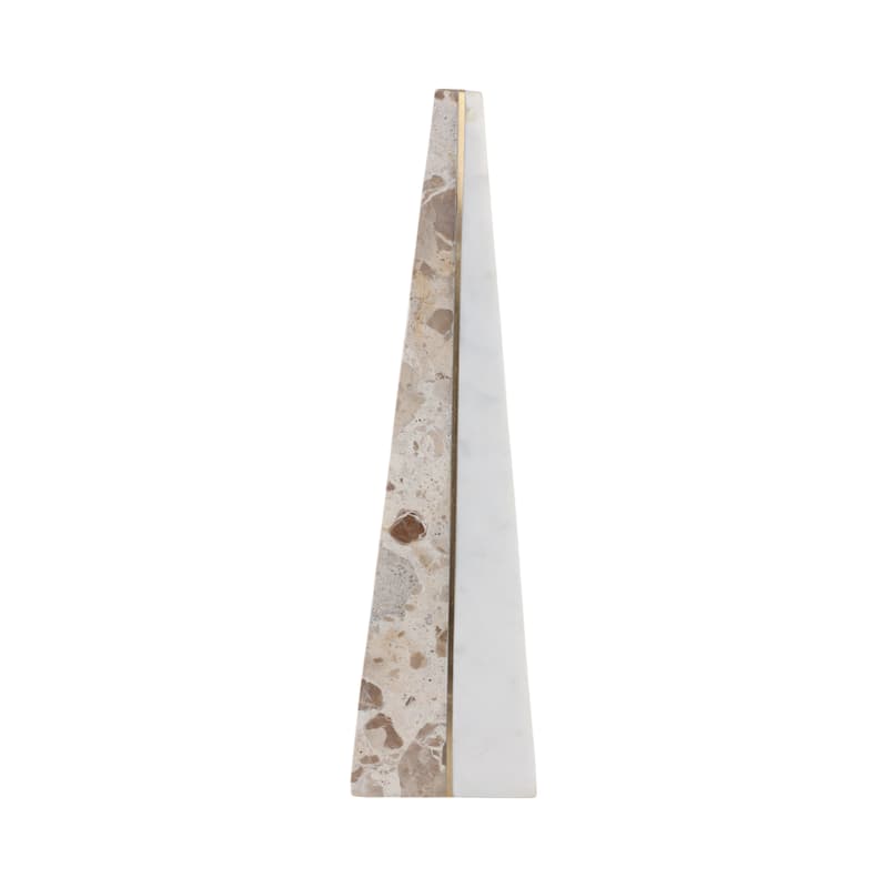Stone Marble Decorative Object Modern Geometric Split Home Display