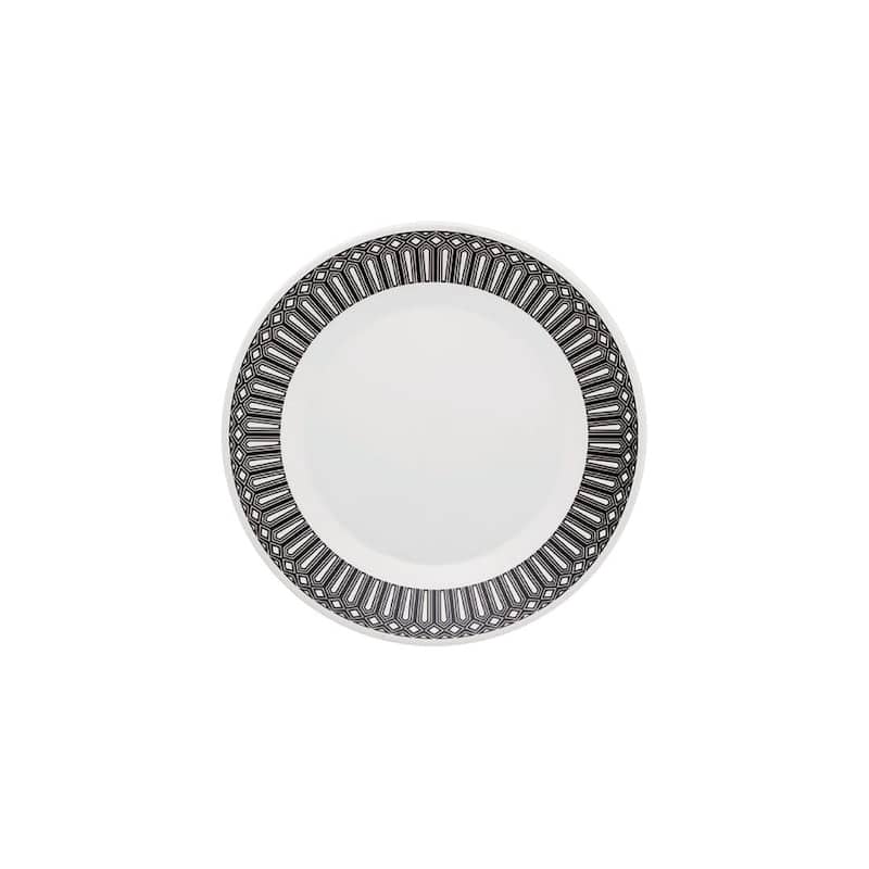 Biona Large 10.24" Dinner Plates in Black and Ivory