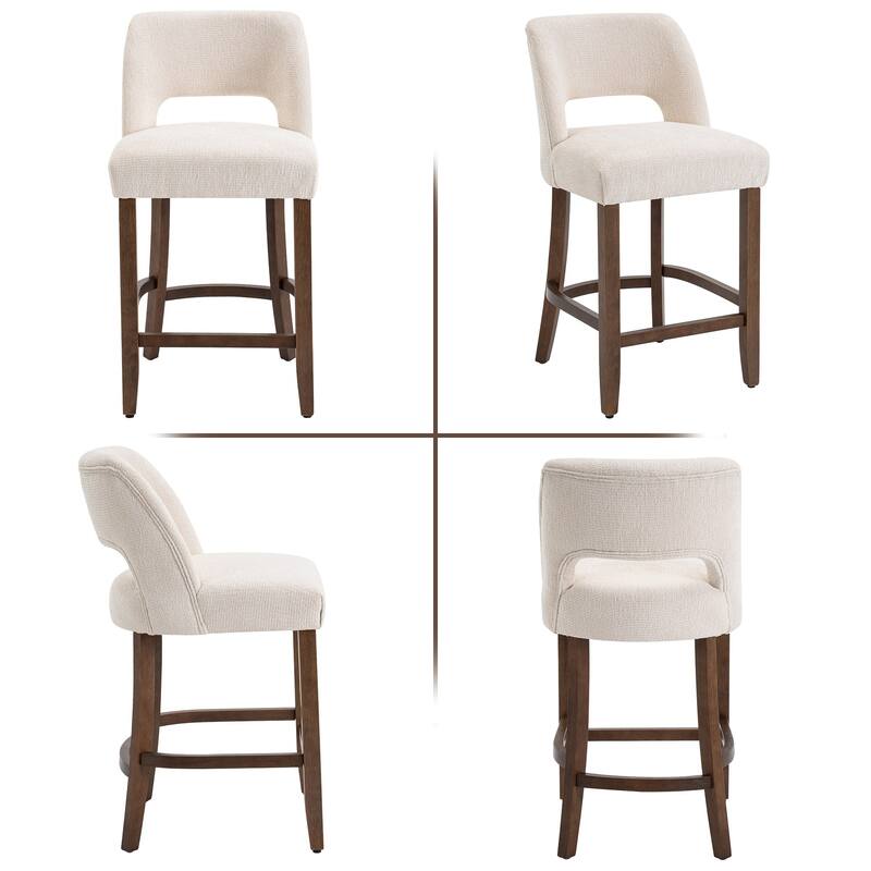Set of 2/4/6 Wooden Bar Stools with Footrest/Counter Stools