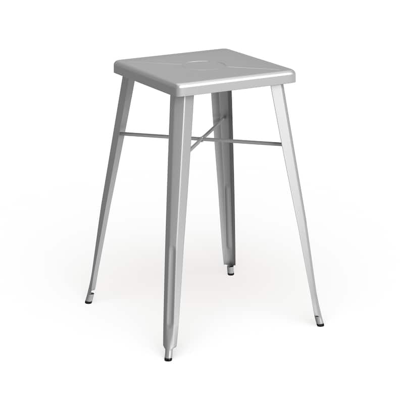 23.75'' Square Metal Indoor-Outdoor Bar Height Table