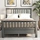 preview thumbnail 10 of 15, Wood Platform Bed with Headboard and Footboard