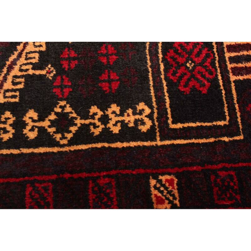 ECARPETGALLERY Hand-knotted Teimani Black Wool Rug - 3'1 x 4'11