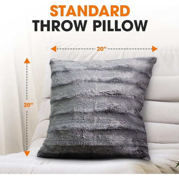 dimension image slide 34 of 59, Cheer Collection Decorative Throw Pillows for Couch & Bed (Set of 2)