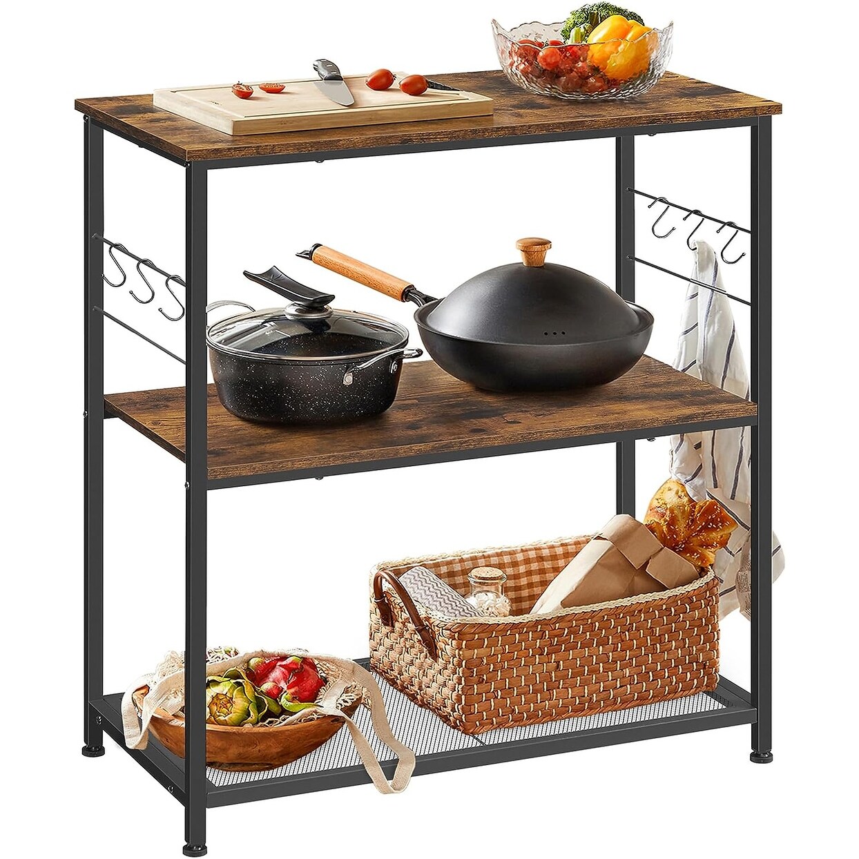 Bakerundefineds Rack Kitchen Shelf Kitchen Island Microwave