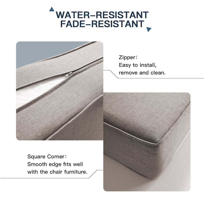 Pocassy 22"x24"x6" Inch Thick Cushions Pillows Indoor Outdoor Cushion 4 Set