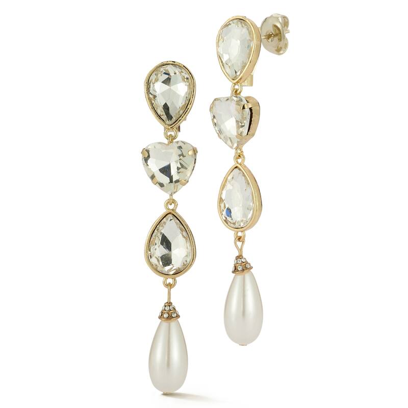 Chloe & Madison Statement Drop Earrings - Yellow