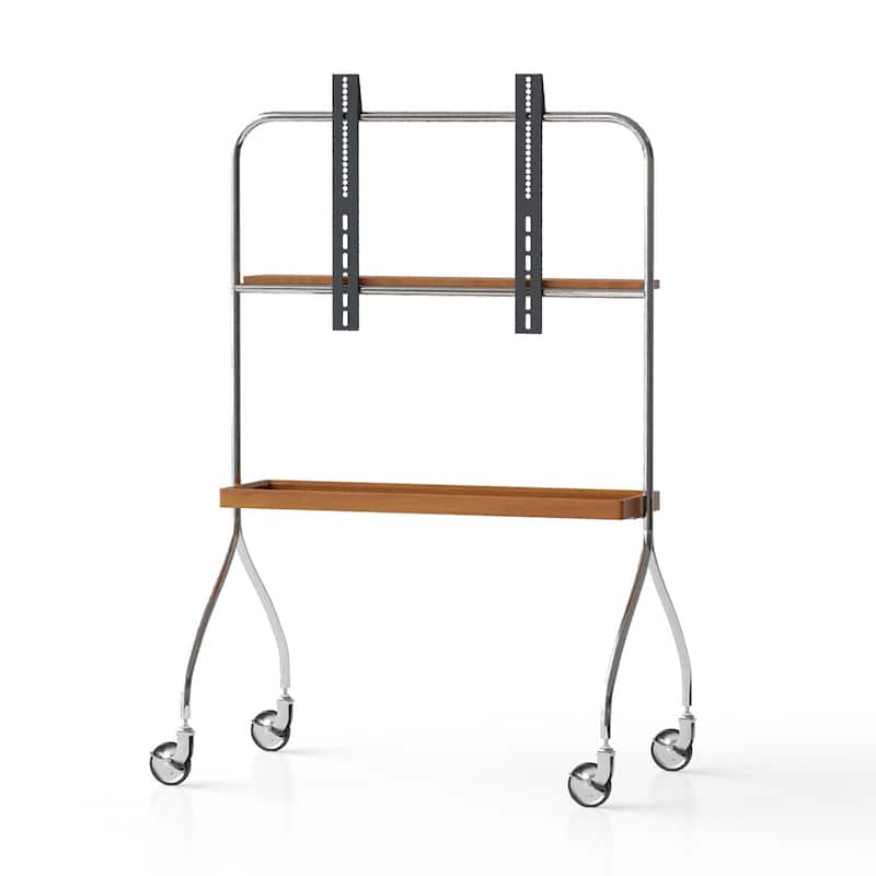 Movable TV Stand - Black Brown