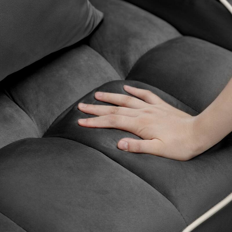 Convertible Single Chair Bed,3 in 1 Velvet Futon Sleeper Sofa Bed with Phone Holder & USB Ports,Pull Out Couch Bed