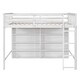 preview thumbnail 6 of 16, Full Size Loft Bed with 8 Open Storage Shelves and Built-in Ladder