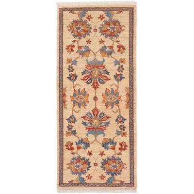 Classic Ziegler Brennen Tan Rust Hand-Knotted Wool Runner - 2'1'' x 4'10''