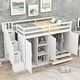 preview thumbnail 4 of 30, Twin Functional Loft Bed with 3 Shelves, 2 Wardrobes and 2 Drawers