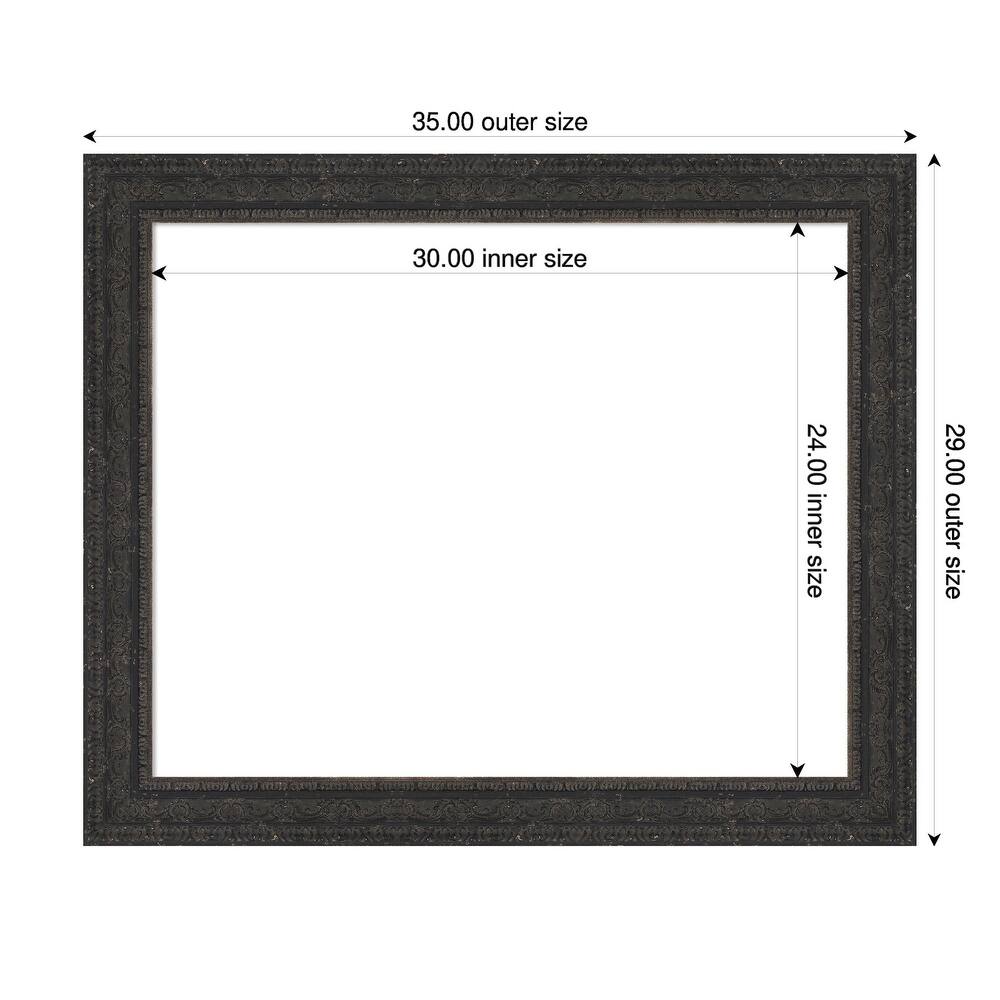 Attic Aged Framed Dry Erase Magnetic Board
