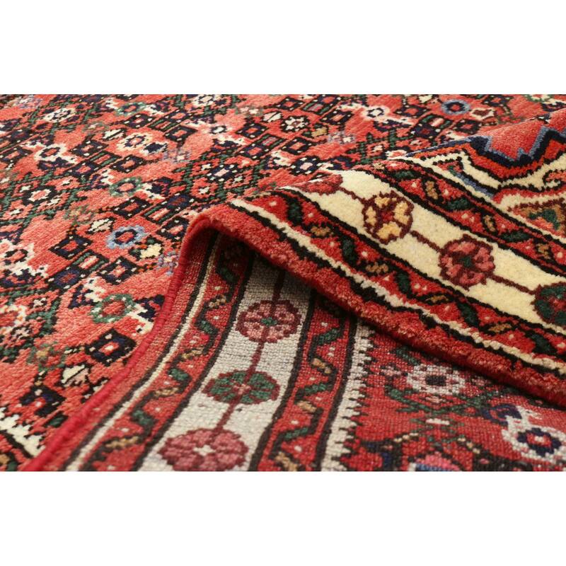 ECARPETGALLERY Hand-knotted Andelz Red Wool Rug - 3'4 x 12'11