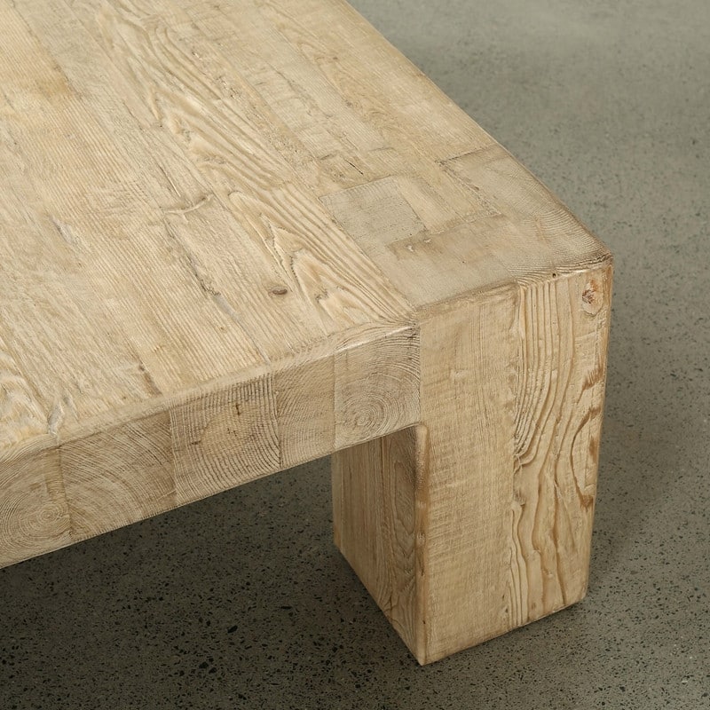 55" Square Ravello Coffee Table Weathered Warm Wood Tone