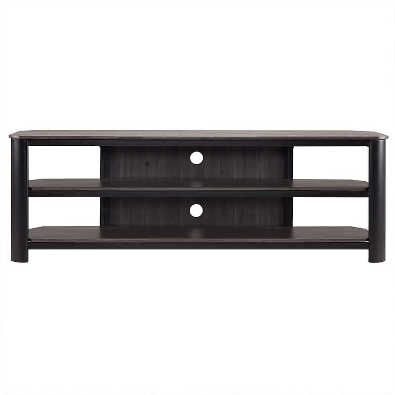 Oxford 62” TV Stand with LED Lights and Unfold Assembly for TVs up to 65” - 62" Width - Fits TVs 30" to 65"
