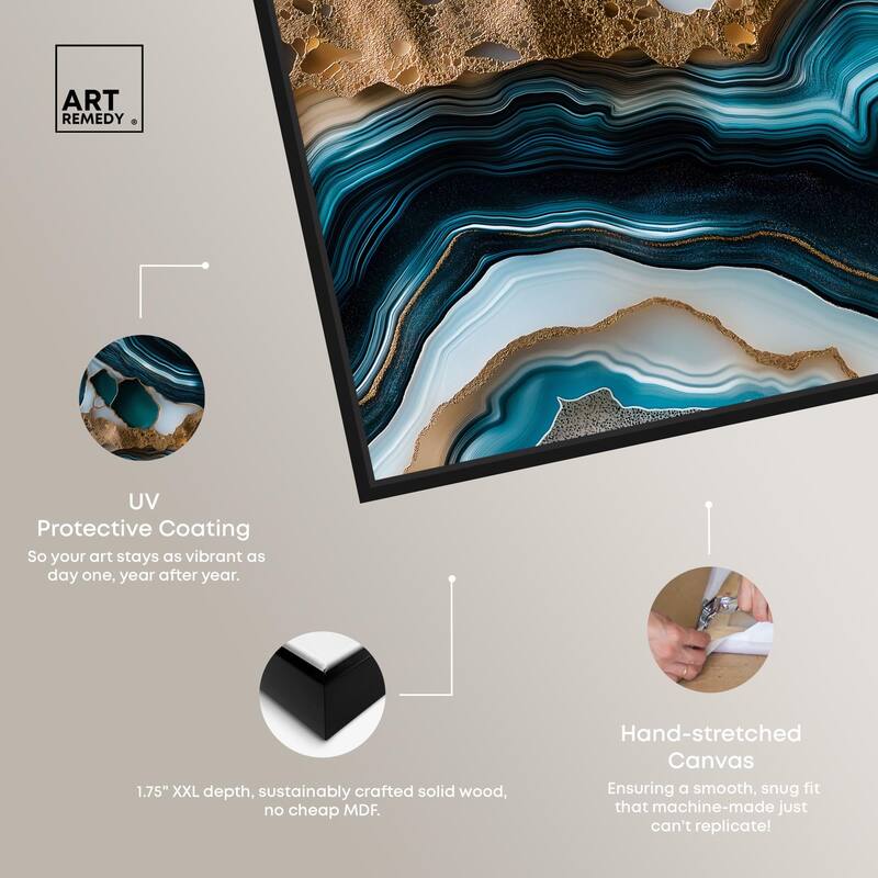 Teal Tectonic II Canvas by Art Remedy