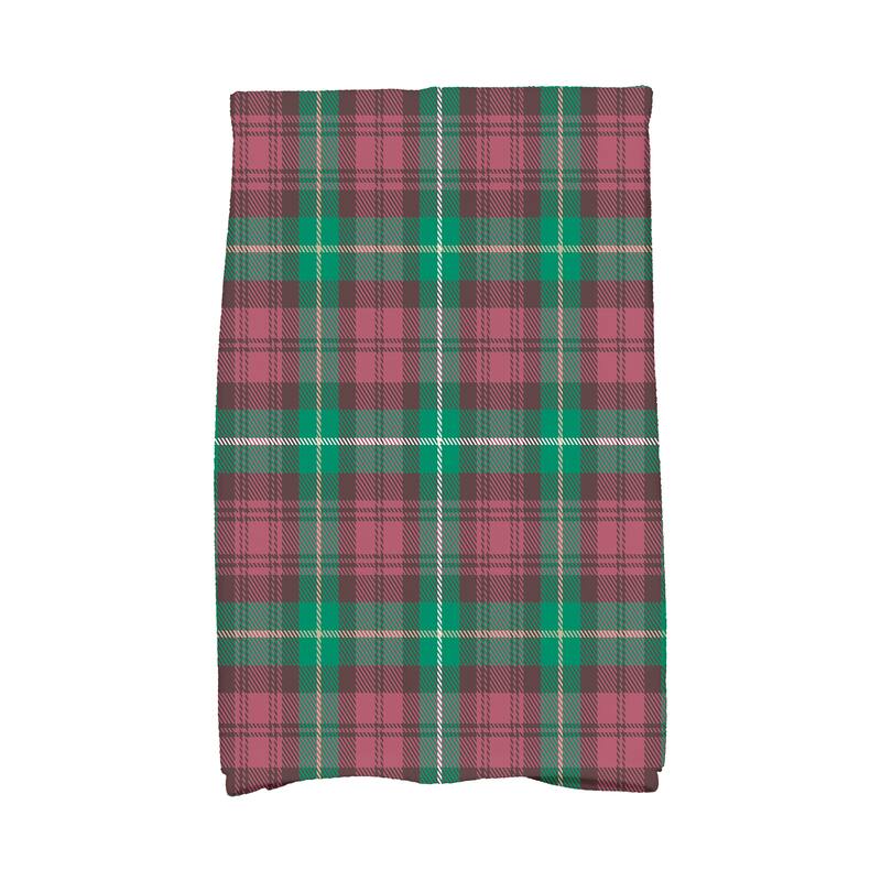 Tartan Plaid 18 x 30 Inch Holiday Print Hand Towel - Red