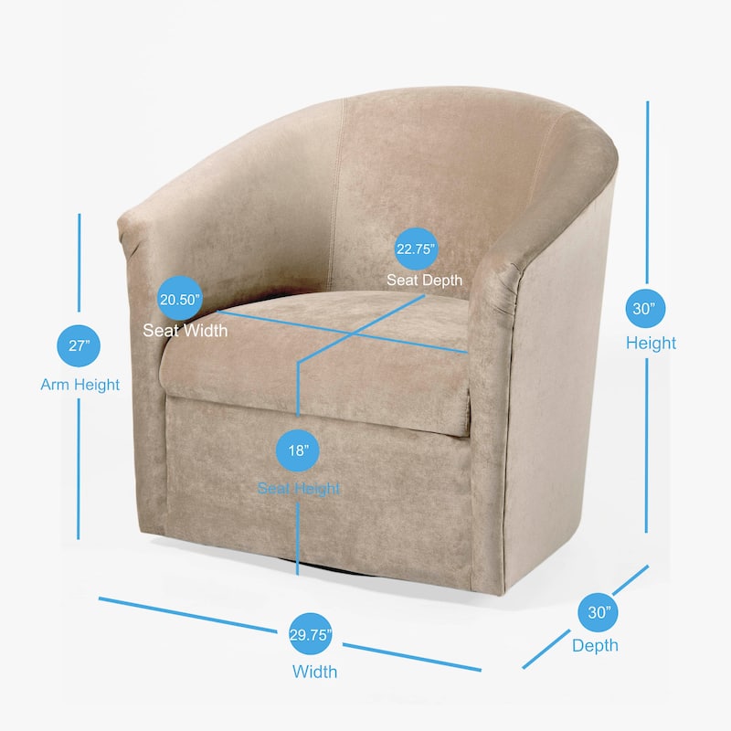 Ellery Modern Microfiber Swivel Accent Chair by Greyson Living