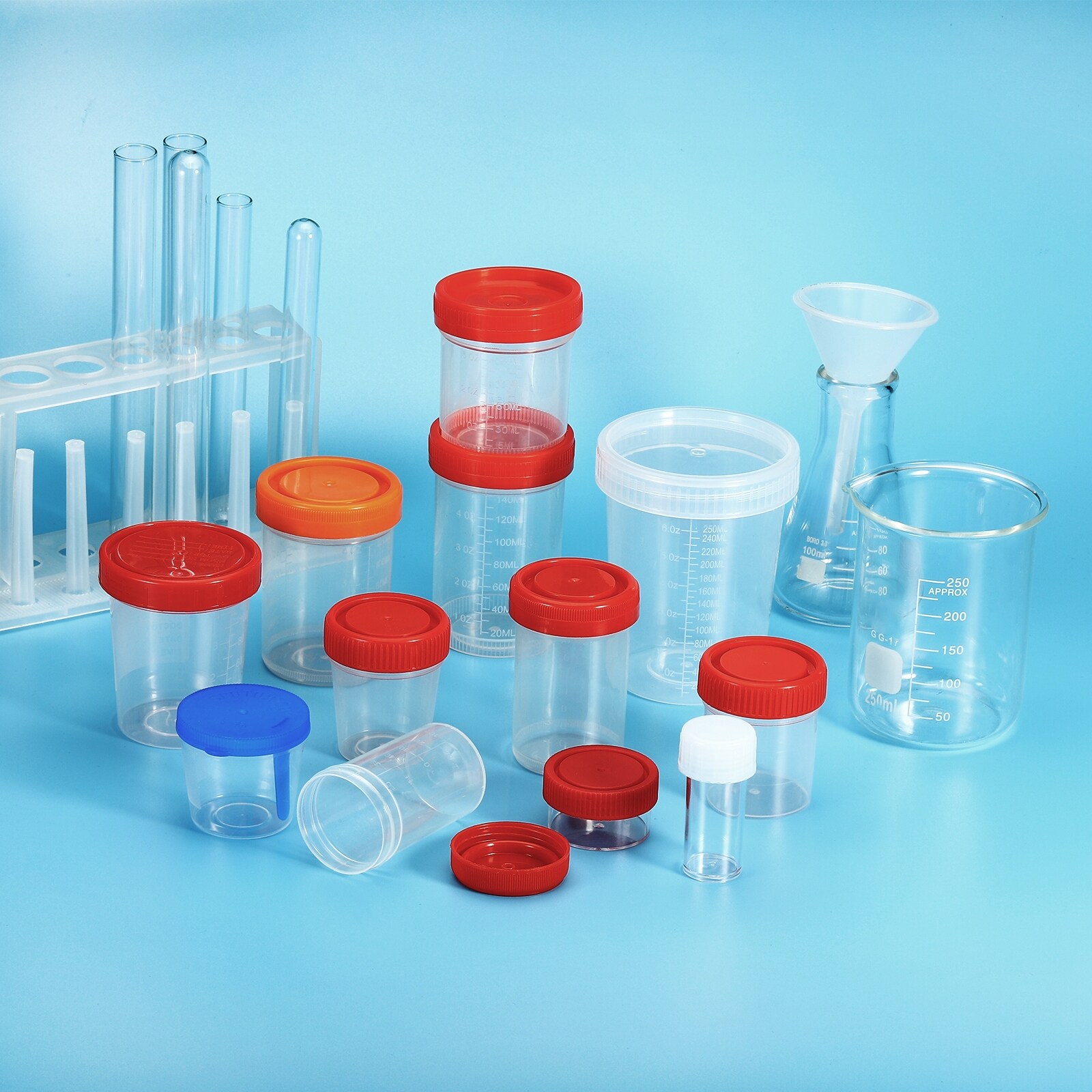 90mL 150mL Sample Cups Sample Containers Leak Proof Screw Cap for Lab Home  Red - Clear, Red - Bed Bath & Beyond - 38008040