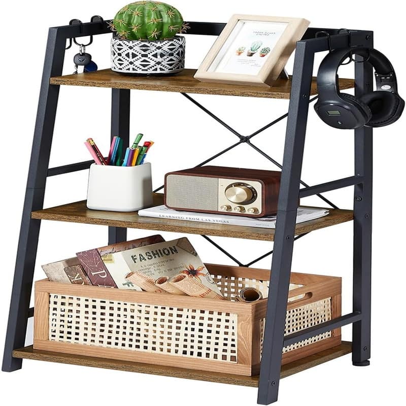 3 Tier Bathroom Ladder Shelf - 17"D x 6"W x 13"H