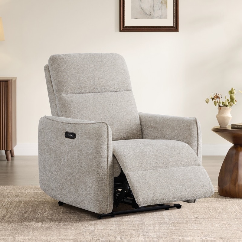 Spruce & Spring Dual Motors Power Lay Flat Recliner with Headrest