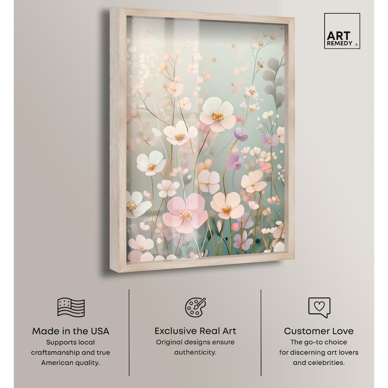 Tiny Blooms I Shadowbox by Art Remedy