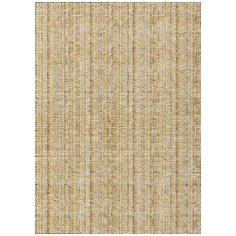 Machine Washable Indoor/ Outdoor Stripe Chantille Rug