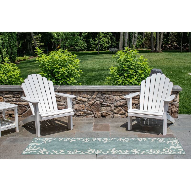 Liora Manne Carmel Coral Border Indoor/Outdoor Area Rug