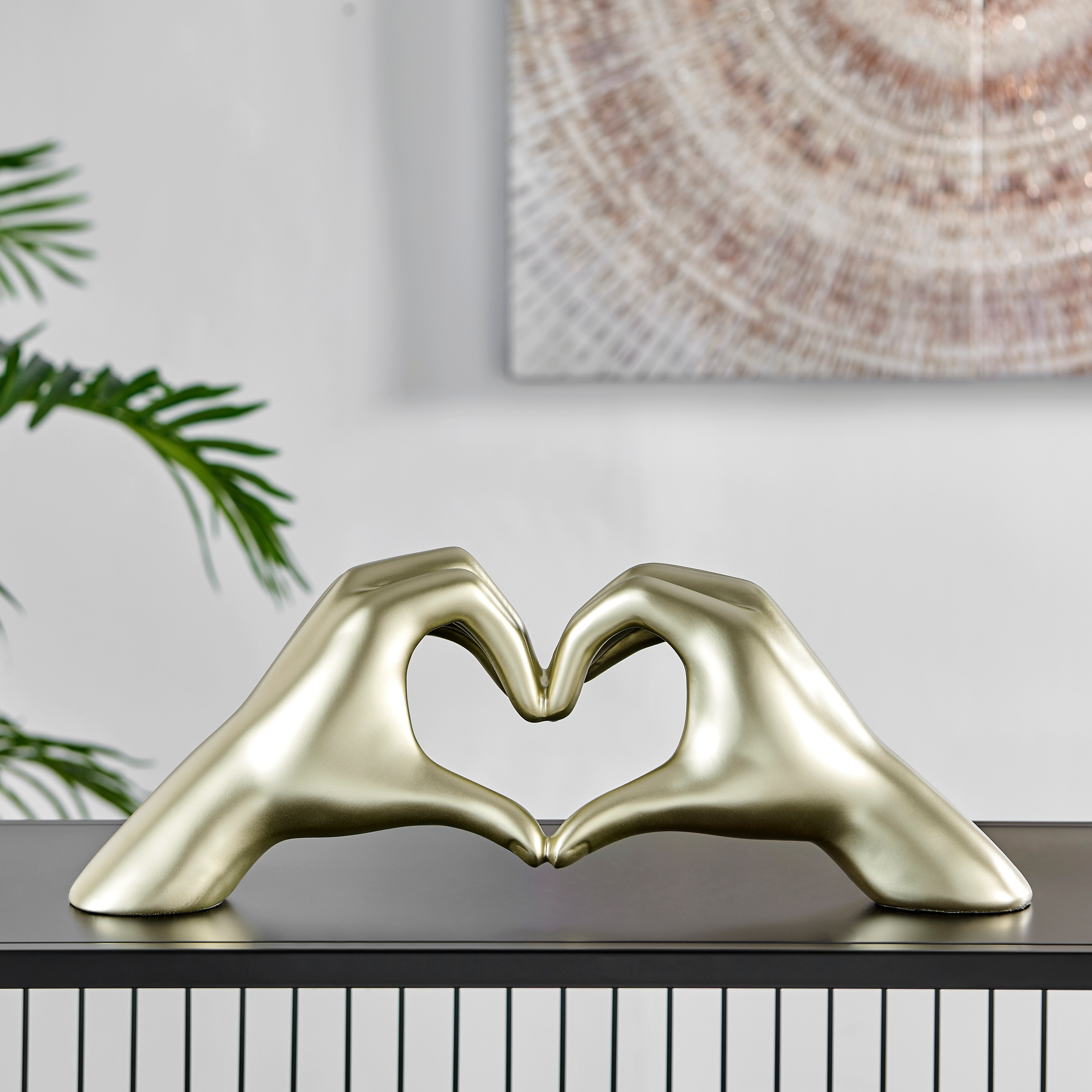 Heart Hands Handmade Resin Sculpture