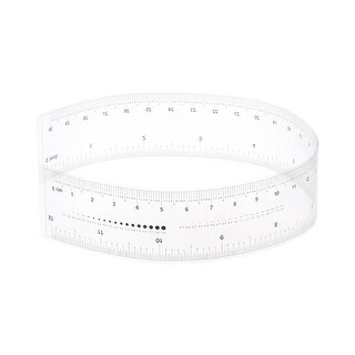 Plastic Reference Guide Ruler Film Flexible Ruler PET Plastic Covered Folding Straight Ruler ...