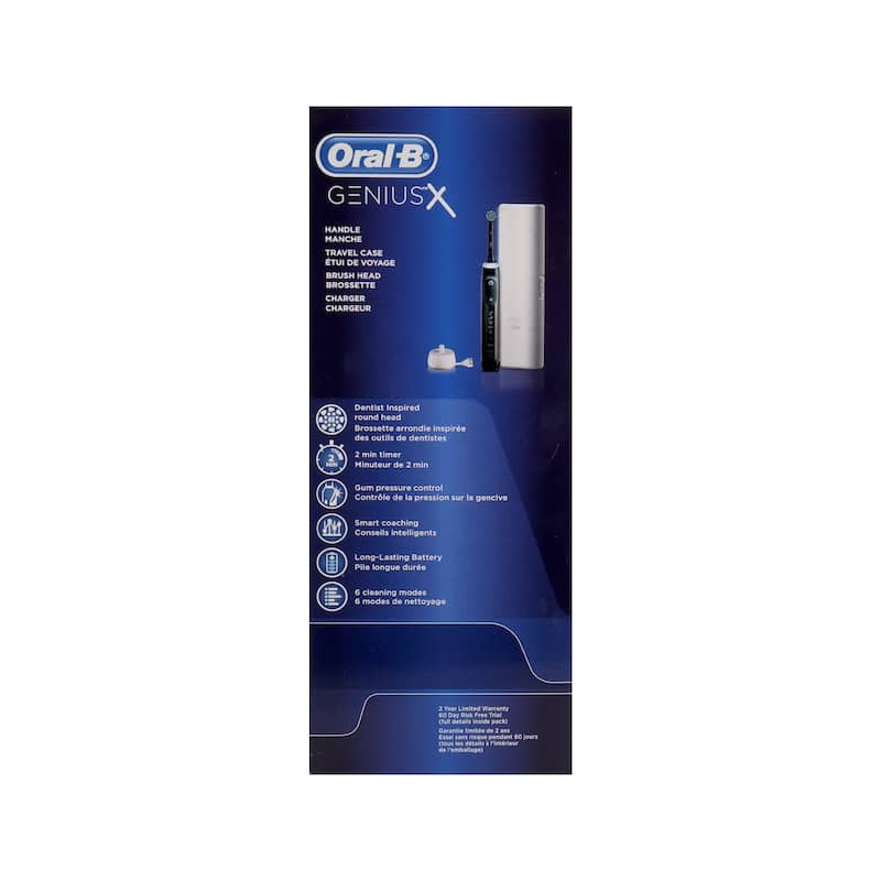 Oral-B Genius X Limited Rechargeable Electric Toothbrush Midnight Black and White