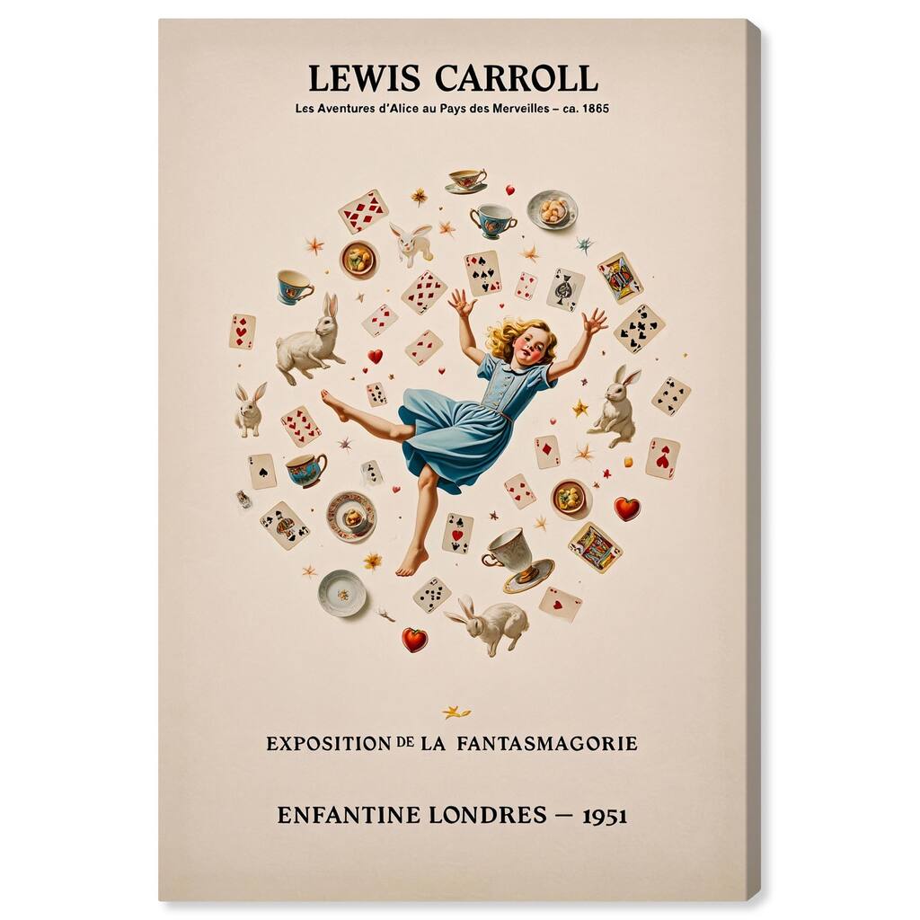 Carroll's Alice in Motion Canvas by Art Remedy, Gallery Wrapped