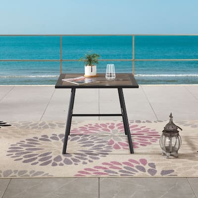 Patio Festival Outdoor Metal 25.2" Dining Table