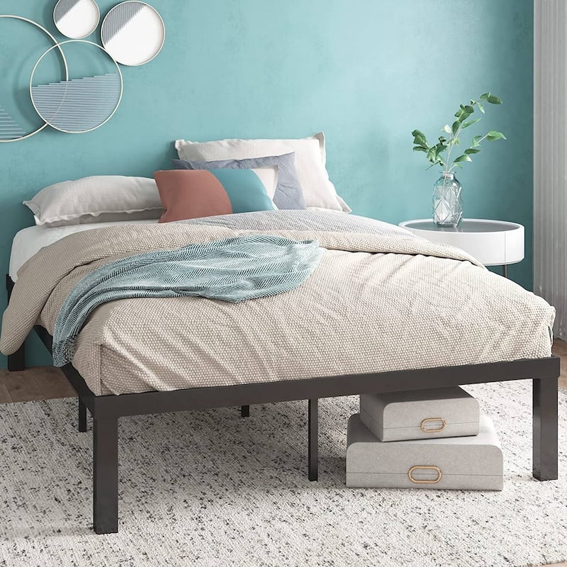 Modern Heavy Steel Metal Platform Bed Frame