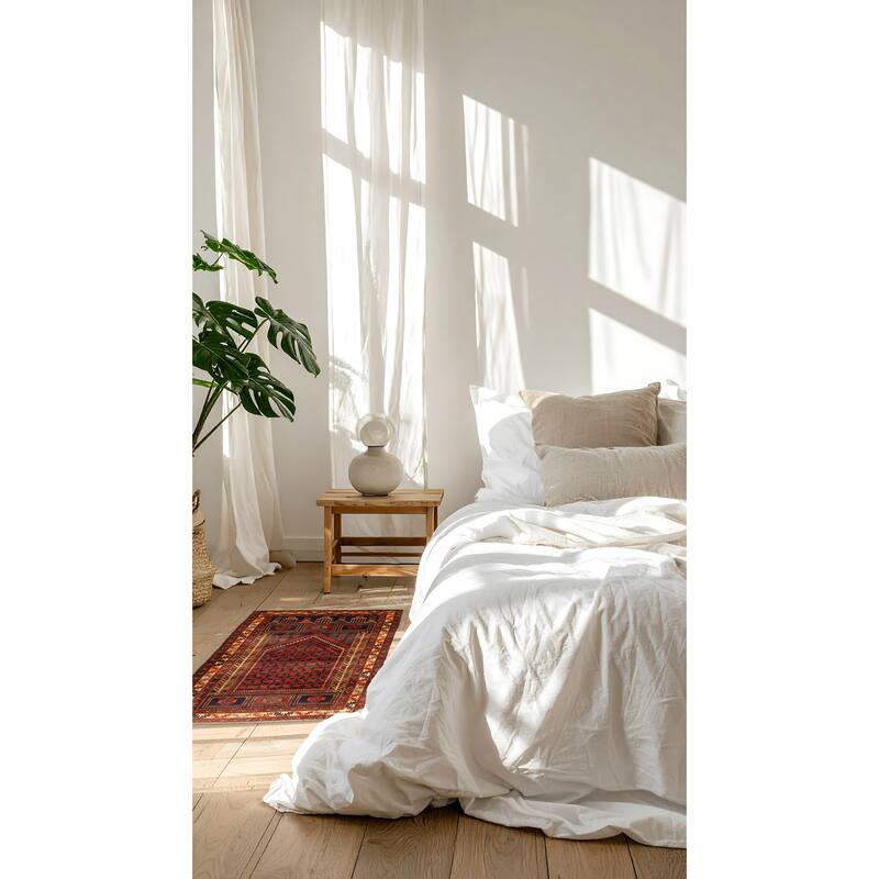 ECARPETGALLERY Hand-knotted Teimani Dark Navy Wool Rug - 3'0 x 4'9