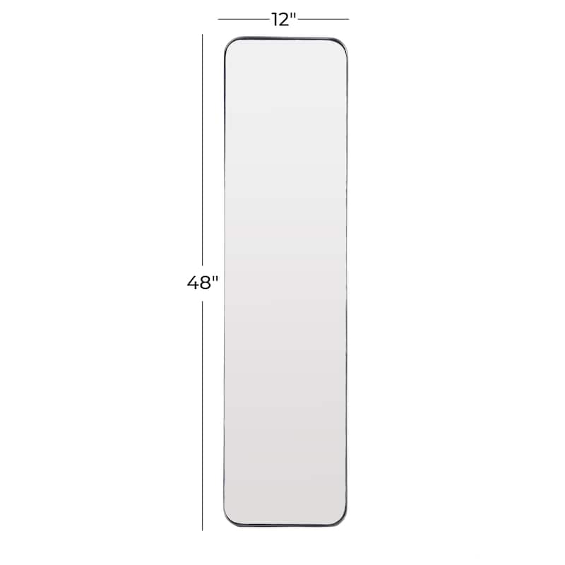 Metal Slim Minimalistic Wall Mirror with Thin Frame - Black or Gold - Roche River Decor