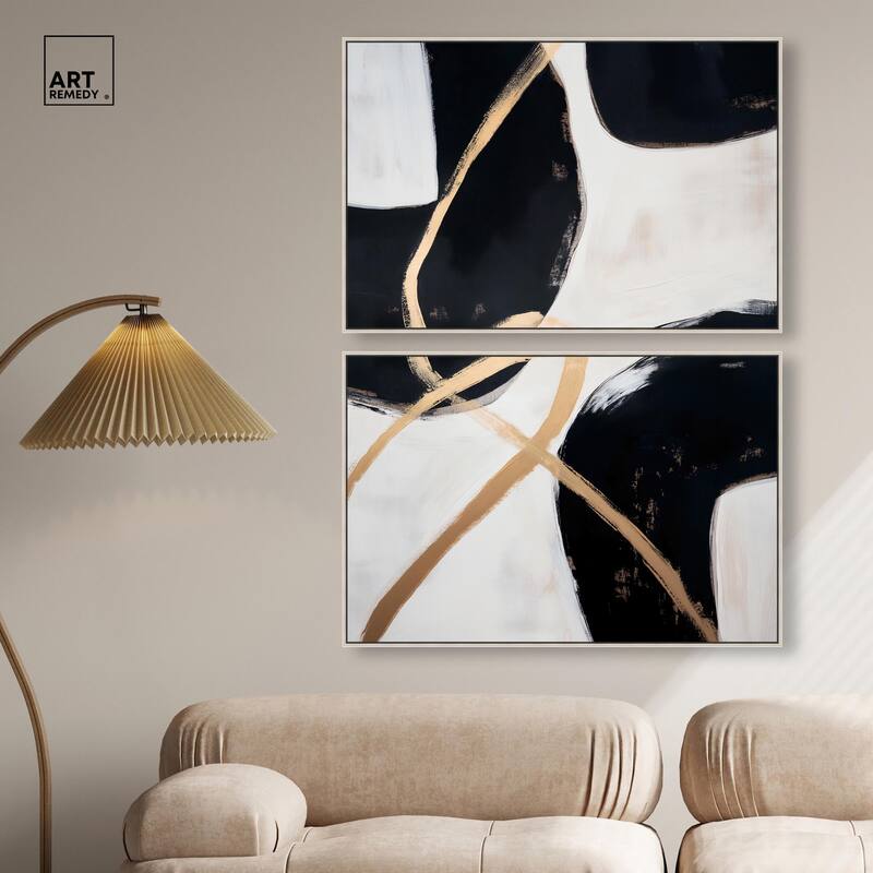 Rhythm of Contrast Canvas Set of 2 by Art Remedy