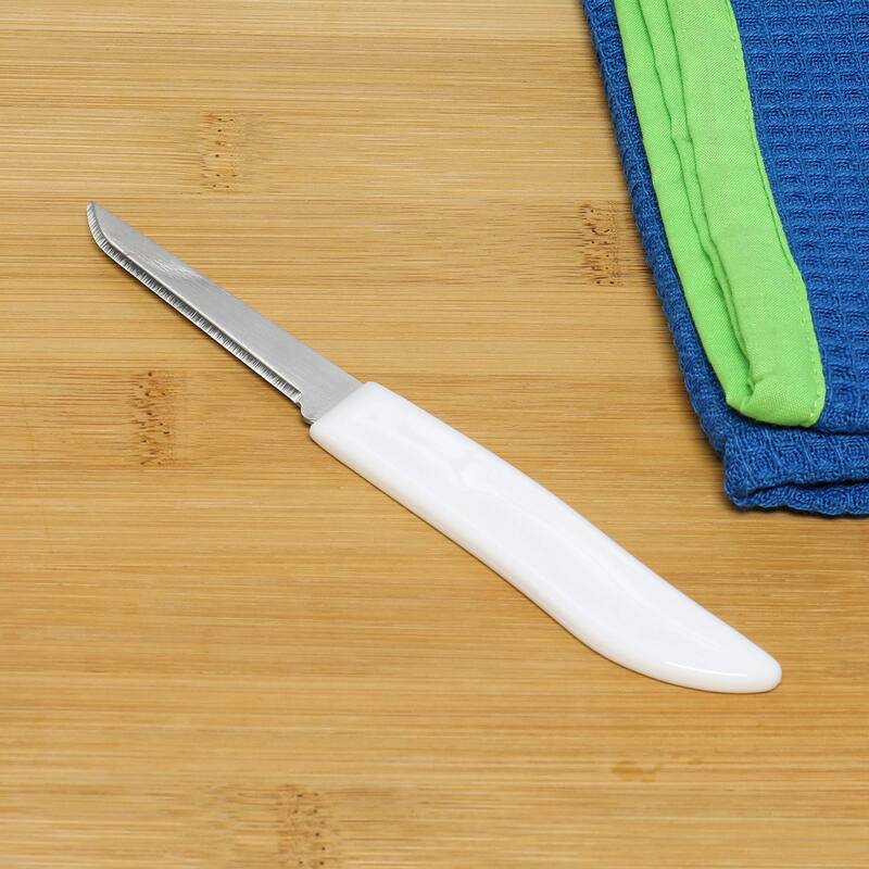 Chef Craft 2pc Stainless Steel Blade Paring Knives Set - White